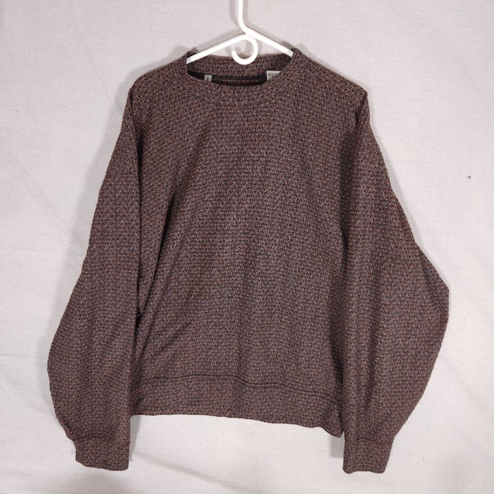 Vintage Jhane Barnes Mens M Jacquard Geometric Pullover Sweater 90S Retro Preppy